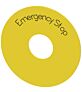 ПОДЛОЖКА ДЛЯ АВАР. КНОПОК 22ММ ЖЕЛТАЯ «EMERGENCY STOP» 75мм SIEMENS 3SU1900-0BB31-0DA0