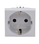 РОЗЕТКА СИЛОВАЯ 2Р+Е СО ШТОРКАМИ VIVA 2 МОД. СЕРЫЙ IP20 DKC 45025