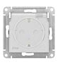 РОЗЕТКА С ЗАЗЕМЛ. СО ШТОРКАМИ С КРЫШКОЙ 16А IP44 БЕЛАЯ ATLASDESIGN AQUA SE ATN4401