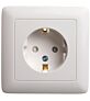 РОЗЕТКА "ХИТ" БЕЛАЯ СКРЫТОЙ УСТ. 1P 16А 250В С ЗАЗМЛЕНИЕМ И ШТОРКАМИ RS16-136-B SYSTEME ELECTRIC